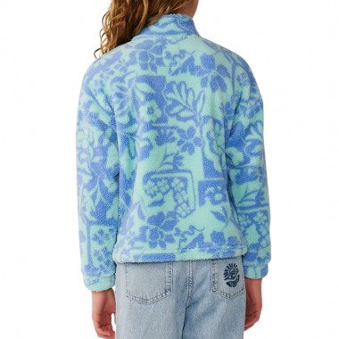 RIP CURL PACIFIC DREAMS K 1/4 ZIP FLEECE OCEAN