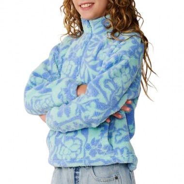 RIP CURL PACIFIC DREAMS K 1/4 ZIP FLEECE OCEAN