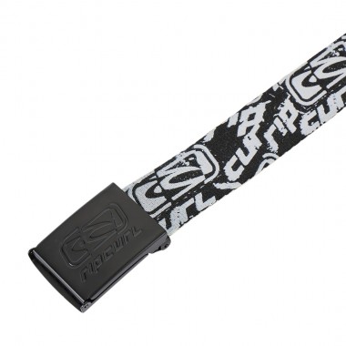 RIP CURL ARCHIVE REVO WEBBING BELT BLACK/WHITE