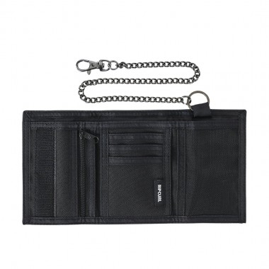 RIP CURL SESSIONS CHAIN TRI-FOLD SURF WALLET BLACK/NAVY