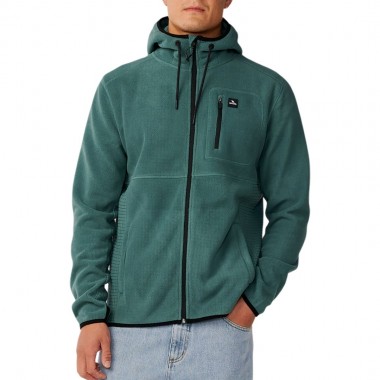 RIP CURL DEPARTED ZIP POLAR FLEECE MUTED GREEN