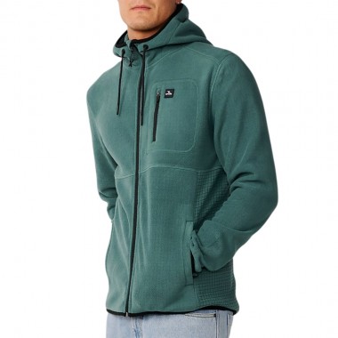 RIP CURL DEPARTED ZIP POLAR FLEECE MUTED GREEN