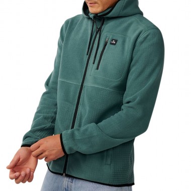 RIP CURL DEPARTED ZIP POLAR FLEECE MUTED GREEN