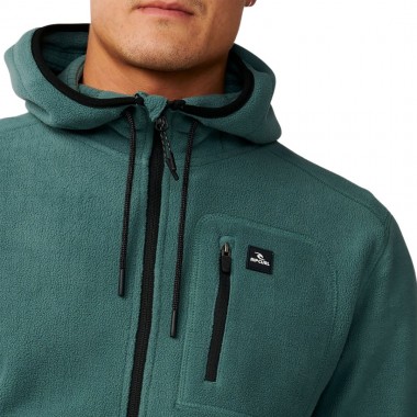 RIP CURL DEPARTED ZIP POLAR FLEECE MUTED GREEN