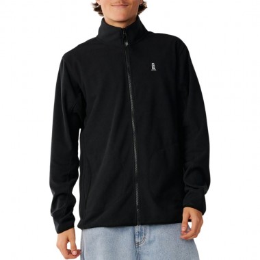 RIP CURL S-SERIES ZIP CREW POLAR FLEECE BLACK