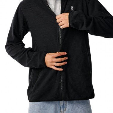 RIP CURL S-SERIES ZIP CREW POLAR FLEECE BLACK
