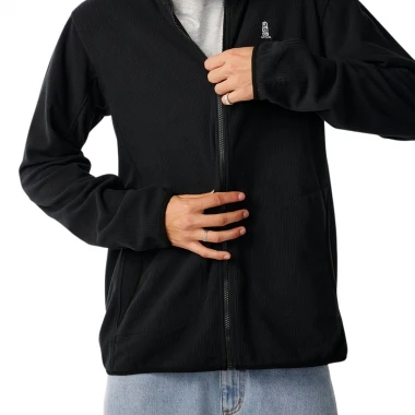 RIP CURL S-SERIES ZIP CREW POLAR FLEECE BLACK