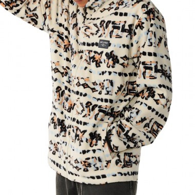 RIP CURL SESSIONS ZIP POLAR FLEECE VINTAGE WHITE