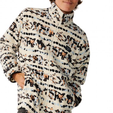 RIP CURL SESSIONS ZIP POLAR FLEECE VINTAGE WHITE