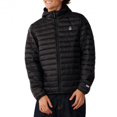 RIP CURL S-SERIES DWR HOODED PUFFER JACKET BLACK