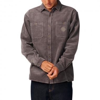 RIP CURL PREMIUM SURF CORD LS SHIRT DEEP MUSHROOM