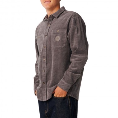 RIP CURL PREMIUM SURF CORD LS SHIRT DEEP MUSHROOM