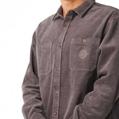 RIP CURL PREMIUM SURF CORD LS SHIRT DEEP MUSHROOM