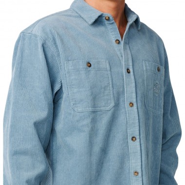 RIP CURL PREMIUM SURF CORD LS SHIRT CITADEL BLUE