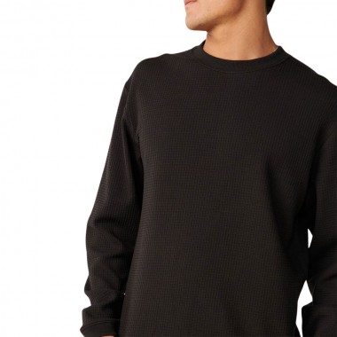 RIP CURL PREMIUM SURF WAFFLE LS TEE WASHED BLACK