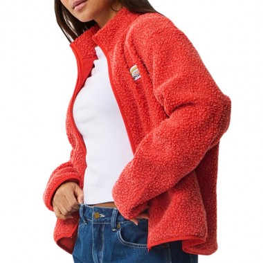 RIP CURL EVERY DAY W ZIP POLAR FLEECE RED