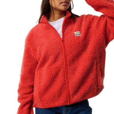 RIP CURL EVERY DAY W ZIP POLAR FLEECE RED