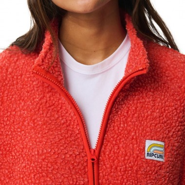 RIP CURL EVERY DAY W ZIP POLAR FLEECE RED