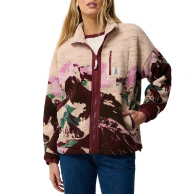 RIP CURL S-SERIES BONDED W ZIP POLAR FLEECE DARK PLUM