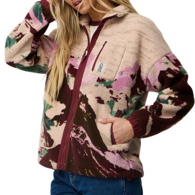 RIP CURL S-SERIES BONDED W ZIP POLAR FLEECE DARK PLUM