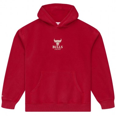 MITCHELL & NESS NBA CORE ESS CHICAGO BULLS HOODIE SCARLET