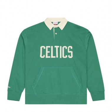 MITCHELL & NESS NBA RETRO ROOTS CELTICS FT POLO KELLY GREEN
