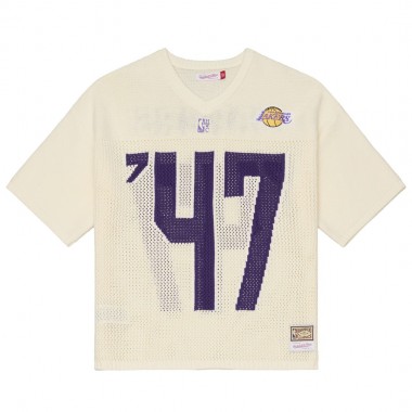 MITCHELL & NESS NBA RETRO ROOTS LA LAKERS SWEATER JERSEY CREAM