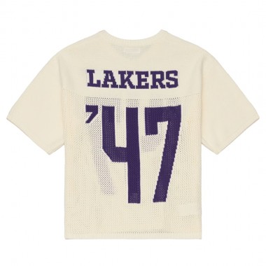 MITCHELL & NESS NBA RETRO ROOTS LA LAKERS SWEATER JERSEY CREAM