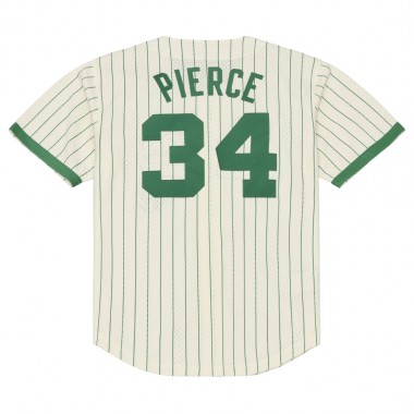 MITCHELL & NESS NBA CELTICS PIERCE MESH BUTTON FRONT TEE CREAM
