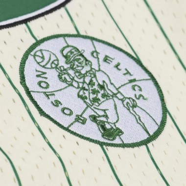 MITCHELL & NESS NBA CELTICS PIERCE MESH BUTTON FRONT TEE CREAM