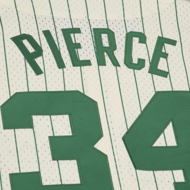 MITCHELL & NESS NBA CELTICS PIERCE MESH BUTTON FRONT TEE CREAM