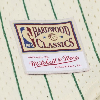 MITCHELL & NESS NBA CELTICS PIERCE MESH BUTTON FRONT TEE CREAM
