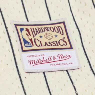 MITCHELL & NESS NBA BULLS RODMAN MESH BUTTON FRONT TEE CREAM