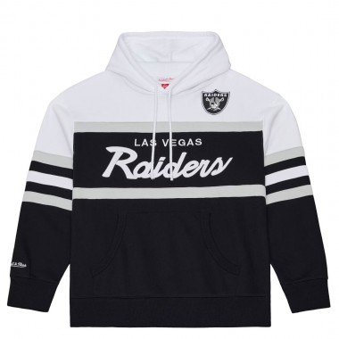 MITCHELL & NESS NFL RAIDERS TEAM COLOR HEAD COACH HOODIE BLACK