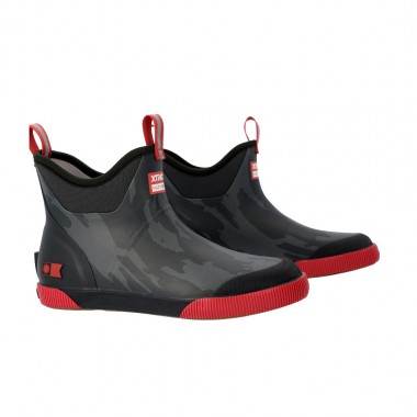 SALTY CREW XTRATUF LEGACY ELEVATE ANKLE DECK BOOT CAMO BLACK