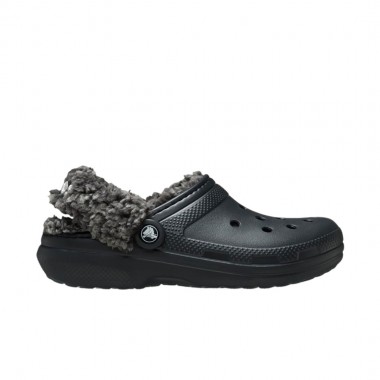 CROCS CLASSIC FLEECE LINED CLOGS BLACK