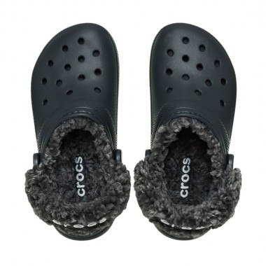 CROCS CLASSIC FLEECE LINED CLOGS BLACK