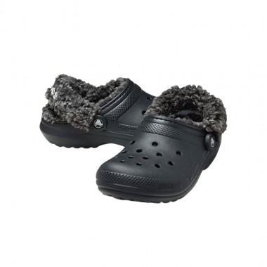 CROCS CLASSIC FLEECE LINED CLOGS BLACK