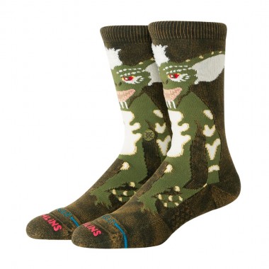 STANCE STRIPE GREMLINS CREW SOCKS DARKGREEN
