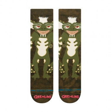STANCE STRIPE GREMLINS CREW SOCKS DARKGREEN