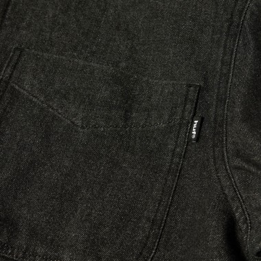 HUF CARSON OVERDYED DENIM LS SHIRT BLACK