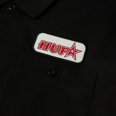 HUF SHADOWS LS WORK SHIRT BLACK