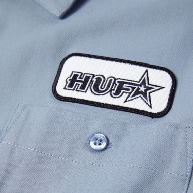 HUF SHADOWS LS WORK SHIRT LIGHT BLUE