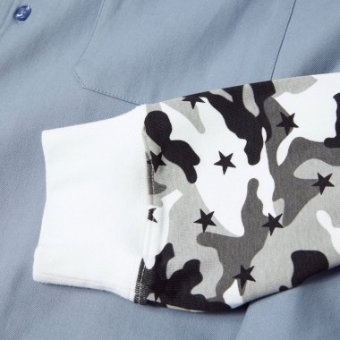 HUF SHADOWS LS WORK SHIRT LIGHT BLUE