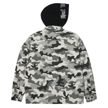 HUF OLYMPIA CAMO HOODED OVERSHIRT CAMO