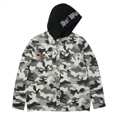 HUF OLYMPIA CAMO HOODED OVERSHIRT CAMO