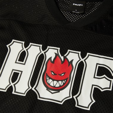 HUF X SPITFIRE END ZONE JERSEY BLACK