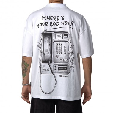 BEE UNUSUAL LAST CALL OVERSIZED T-SHIRT CLOUD FARE WHITE