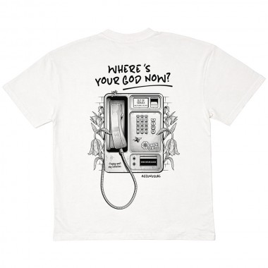 BEE UNUSUAL LAST CALL OVERSIZED T-SHIRT CLOUD FARE WHITE