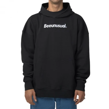 BEE UNUSUAL CORE EXTRA HEAVY HOODIE BLACK